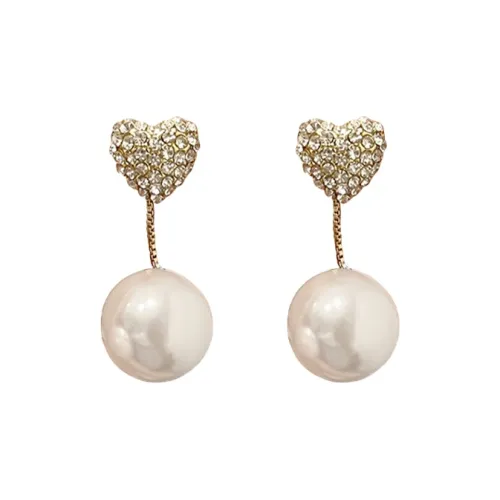 Yiru Искусственная жемчужина с акцентом из стразов серьги женские