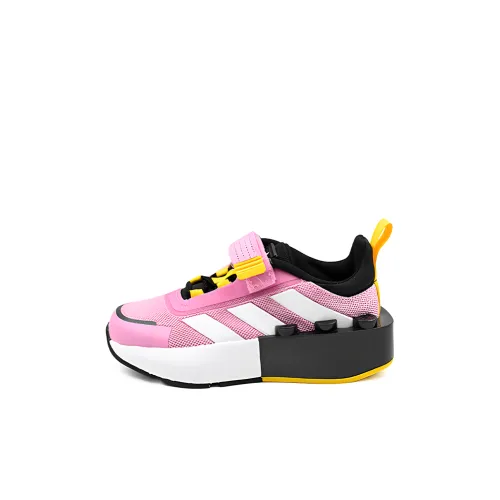 LEGO x Adidas Tech Rnr Устойчивый к истиранию Низкий Топ Детские Лифтшуз Розовый