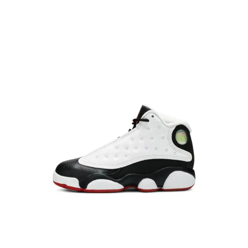 Jordan Air Jordan 13 Ретро He Got Game High Топ Детские баскетбольные кроссовки Черный Белый Для детей 3-7 лет