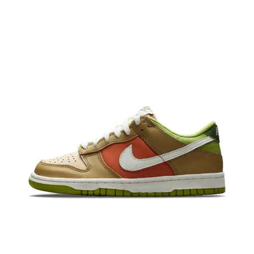 Nike Dunk Low Топ Детские Скейтбординги Ячмень Желтый