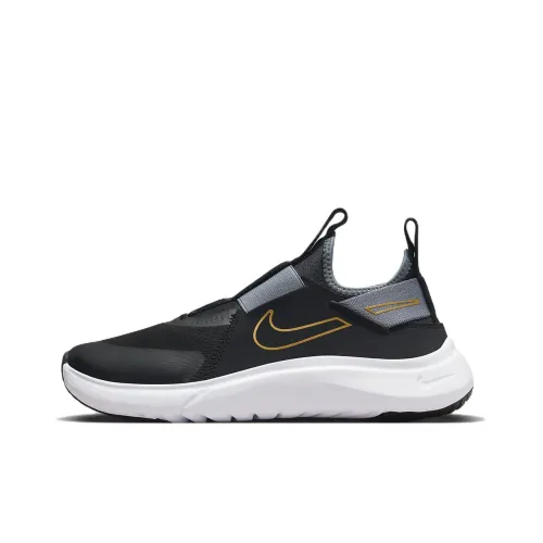 Nike Flex Plus Амортизаторы Slip-Resistant Abrasion-Resistant Низкий Топ Детские Беговые Кроссовки Черный Подростки