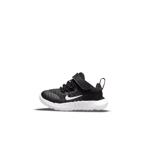 Nike Free RN 2021 Low Топ Беговые кроссовки Черный белый Для младенцев и малышей