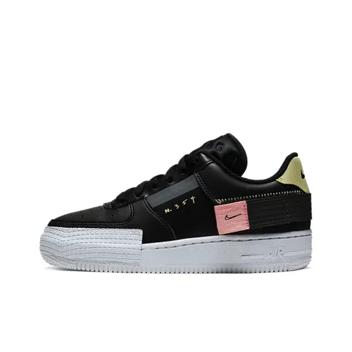 Nike Air Force 1 Тип Low Топ Детские Скейтбординги Черно-зеленый Подростки