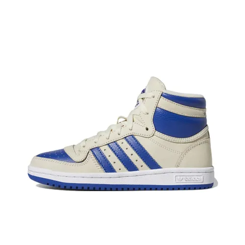 Adidas Originals TOP TEN RB J Противоскользящий устойчивый к истиранию высокий топ для детских скейтбордингов белый и синий для подростков