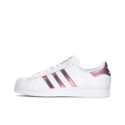 Adidas Originals Superstar J Low Топ Детский Скейтбординг Облако Белый Подростки