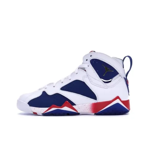 Jordan Air JORDAN 7 Ретро Tinker Alternate High Топ Детские Баскетбольные Кроссовки Белый Синий