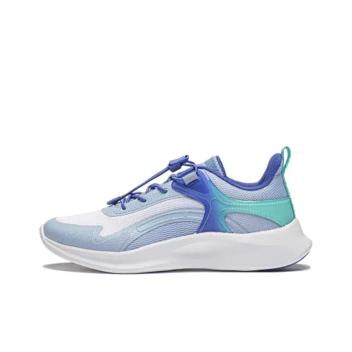 LINING YOUNG Дышащая Поддержка Низкий Топ KIDS Lifestyle Shoes Синий Белый Зеленый