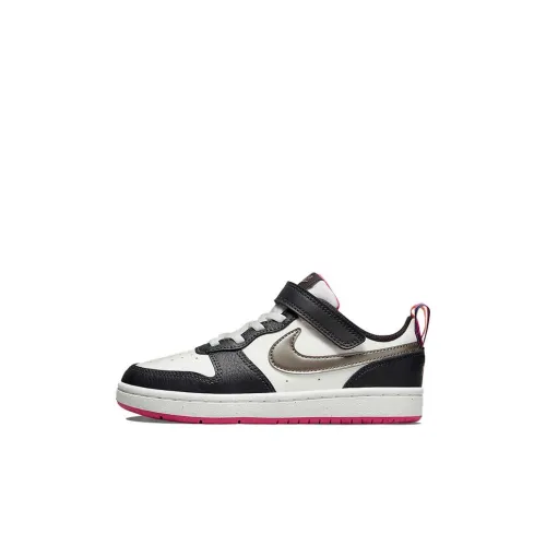 Nike Court Borough 2 Low 2 SE Low Топ Кроссовки для скейтбординга Белый черный розовый Дети Возраст 3-7 лет