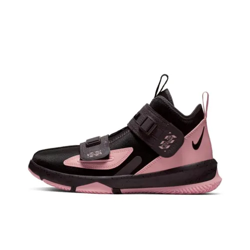 Nike LeBron Солдат 13 Джеймс Солдат 13 GS Баскетбольные кроссовки для игры Черный Розовый Подростки