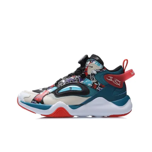 LINING Vader MID Топ Спортивная Повседневная Обувь Абрикос Черный Синий Подростки