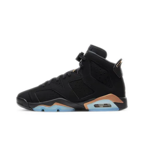 Jordan Air Jordan 6 DMP High Топ Детские Баскетбольные Кроссовки Черный Золото