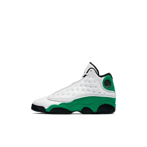 Jordan Air Jordan 13 Lucky Green Амортизация High Top Винтажные баскетбольные кроссовки Белый Зеленый