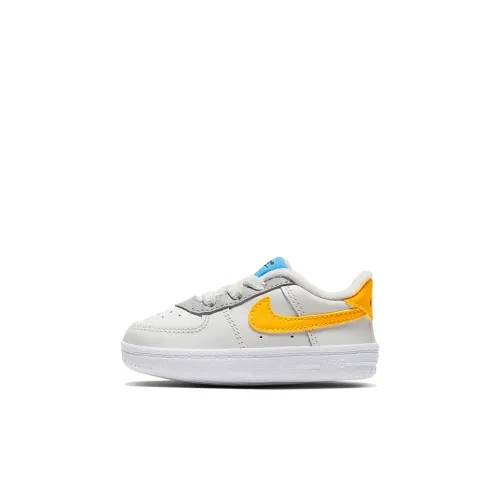 Nike Air Force 1 Crib Low Топ Обувь для малышей Белый желтый Infant и Toddler