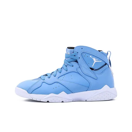 Jordan Air JORDAN 7 Ретро PANTONE Нижняя юбка Резистентные амортизаторы MID Топ Детские баскетбольные кроссовки Каролина Блю