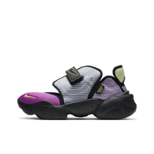 Nike Aqua Rift Shock Absorbers Slip-Resistant Low Top Kids Lifestyle Shoes Multicolor Mismatched Teenagers Найк Аква Рифт Шок Абсорбер Слип-Резистент Низкий Топ Детские Лайфстайл Обувь Многоцветный Несовпадающий Подростки