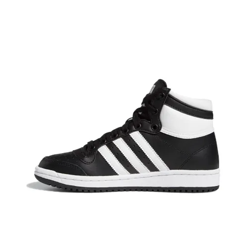 Adidas Originals Top Ten J Амортизация Высокие Кроссовки для Скейтбординга Черно-Белые Подростки