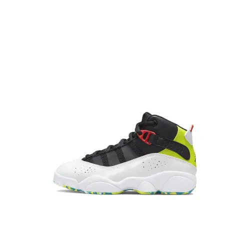 Jordan Air Jordan 6 Противоскользящие Амортизация Устойчивые к износу Высокие Детские Баскетбольные кроссовки