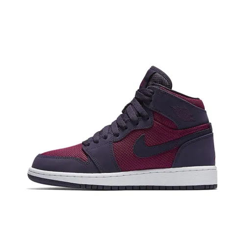 Jordan Air Jordan 1 Детские баскетбольные кроссовки Высокие Топы для школьного возраста