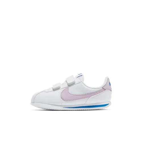 Nike Cortez Basic SL Легкий Низкий Топ Детская Беговая Обувь Белый Розовый Дети Возраст 3-7 Лет