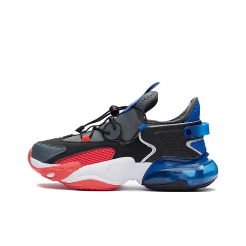 Лайнер Амортизация Противоскользящий Устойчивый к износу Низкий Топ Беговые кроссовки Черный Подростки