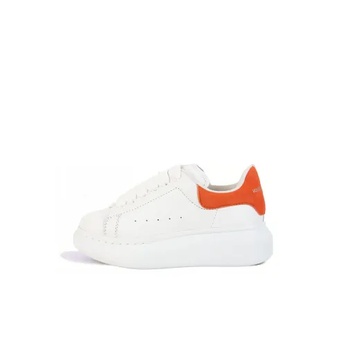 Alexander McQueen Oversized Sneaker Low Топ Детские Скейтбординги Белый и оранжевый Ласточкин хвост Детский