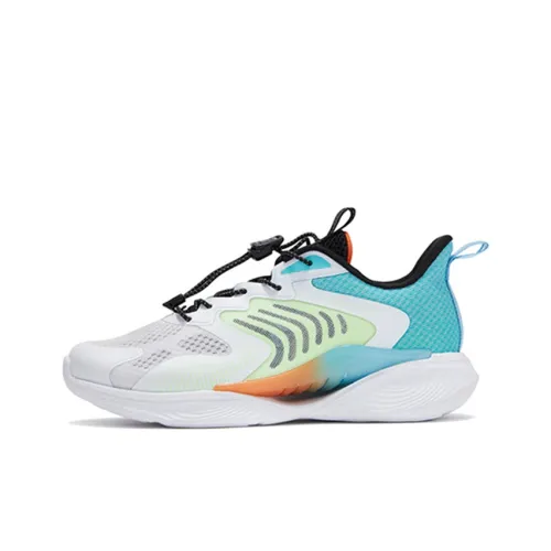 XTEP Qing Feng 2,0 Дышащие Низкие Кроссовки для Бега Белые и Синие Подростки