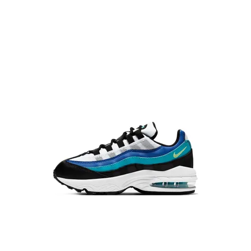 Nike Air Max 95 Kids Lifestyle Shoes Черный белый и синий для детей от 3 до 7 лет