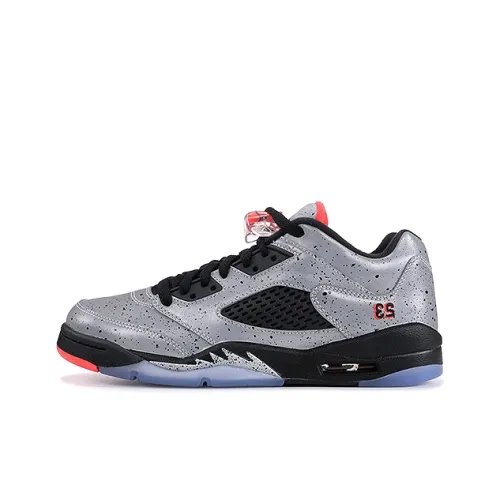 Jordan Air Джордан 5 Ретро Low Неймар Low Топ Детские Баскетбольные Кроссовки Серый Подростки