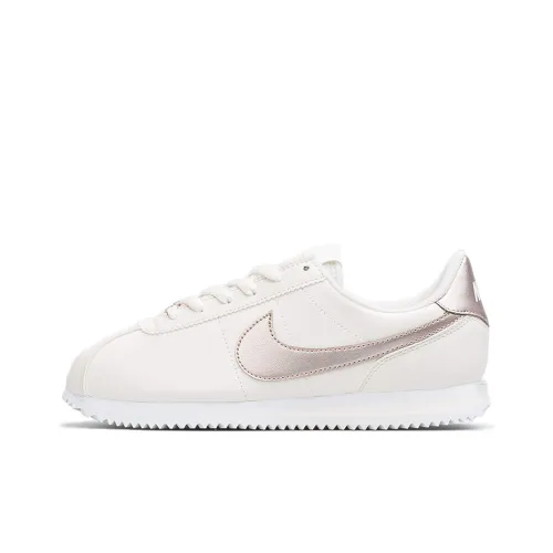 Nike Cortez Collection Slip-Resistant Низкий Топ Детская Беговая Обувь Светло-Розовая Подростковая