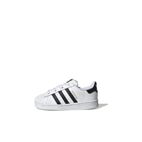 Adidas Originals SUPERSTAR LOW Топ Обувь для малышей Черный Белый Infant и Toddler