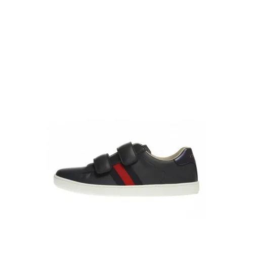 GUCCI Ace Low Топ Детские Скейтбординги Черный Детский