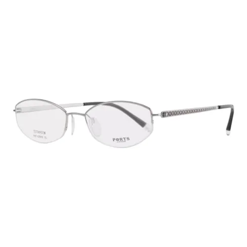 PORTS Титановый сплав Овал Оправы для очков Женские Серебристые