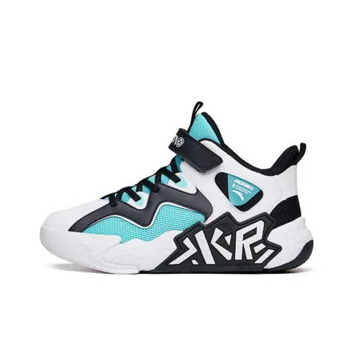 ANTA Cement Busters Anti KICK Амортизация MID Топ Баскетбольные кроссовки для игры Белый Черный Зеленый Подростки