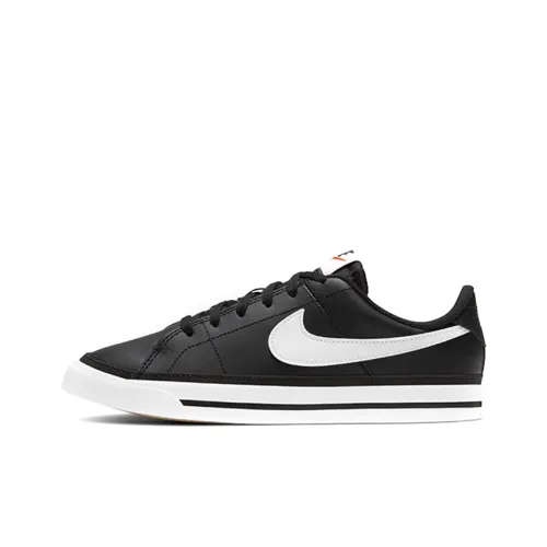 Nike Court Legacy Slip-Resistant Low Top Детские Скейтбординги Черный Белый
