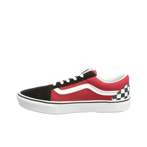 Vans Old Skool Легкий Низкий Топ Детские Скейтбординги Красный Черный Подростки