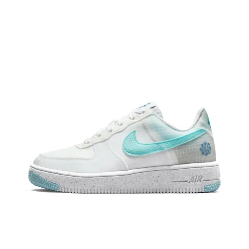Nike Air Force 1 Crater 'Move To ZERO' Низкий Топ Детские Скейтбординг Белый Синий Подростки