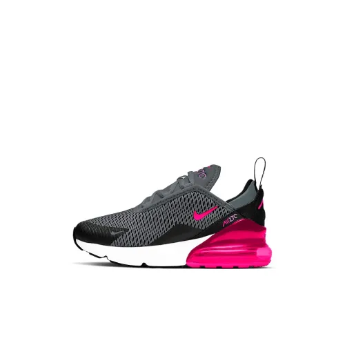 Nike Air Max 270 Kids Lifestyle Shoes Серый черный розовый для детей от 3 до 7 лет