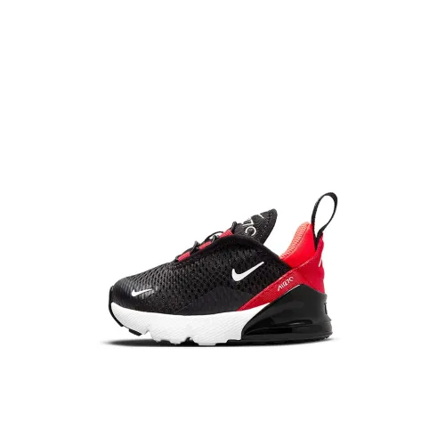 Nike Air Max 270 Low Топ Обувь для малышей Черный Красный Infant And Toddler