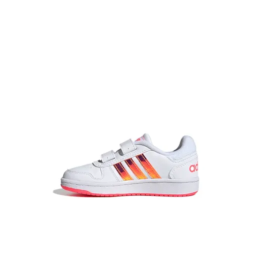 ADIDAS NEO Hoops 2,0 Устойчивый к истиранию Низкий Топ Детские Баскетбольные кроссовки Белый Для детей 3-7 лет