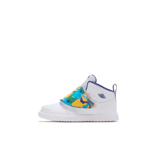 Джордан Azure 1 MID Топ Обувь для малышей Белый Infant и Toddler