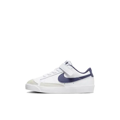 Nike Blazer Low '77 Амортизация Износостойкий Низкий Топ для Детского Скейтбординга Белый Темно-синий Детский