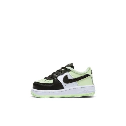 Nike Air Force 1 Low Топ Обувь для малышей Черный Белый Желтый Infant и Toddler