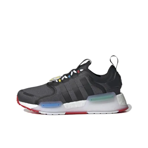 Adidas Originals NMD_V3 J противоскользящие устойчивые к истиранию детские повседневные кроссовки черные белые красные для подростков