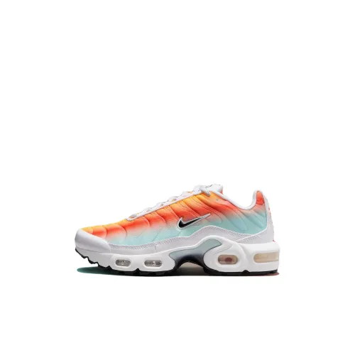 Nike Air Max Plus Детские беговые кроссовки Низкий топ Белый Оранжевый KIDS