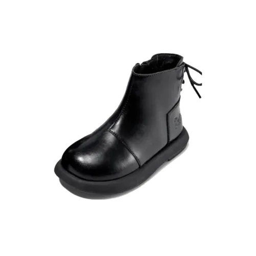 Барби Амортизация Износостойкие Детские ботинки для голени Черные Детские