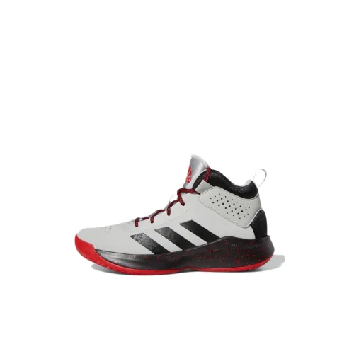 Adidas Cross Em Up 5 Устойчивый к истиранию MID Баскетбольные кроссовки Серый Черный Красный Детский