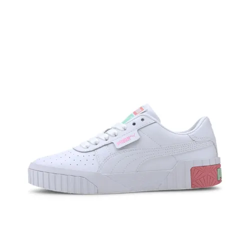 PUMA Cali Low Топ Детский Скейтбординг Белый Розовый