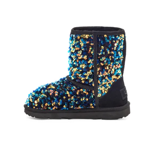 UGG CLASSIC II Stellar Sequin Снежные ботинки Черные Подростки