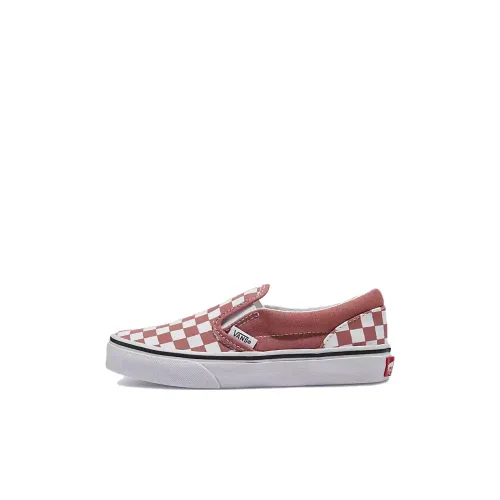 Предшкольные Vans с амортизацией износостойкие низкие топы для детских скейтбординга красно-белые