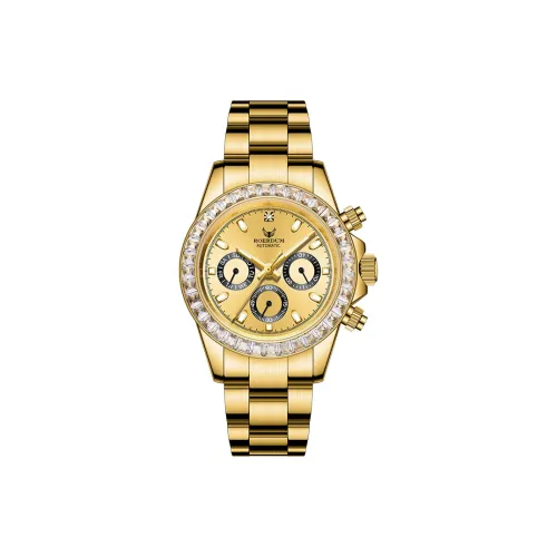 ROERDUM Ditan Collection Полностью украшенный стразами Золотой DI Механический механизм Стальной ремешок Часы